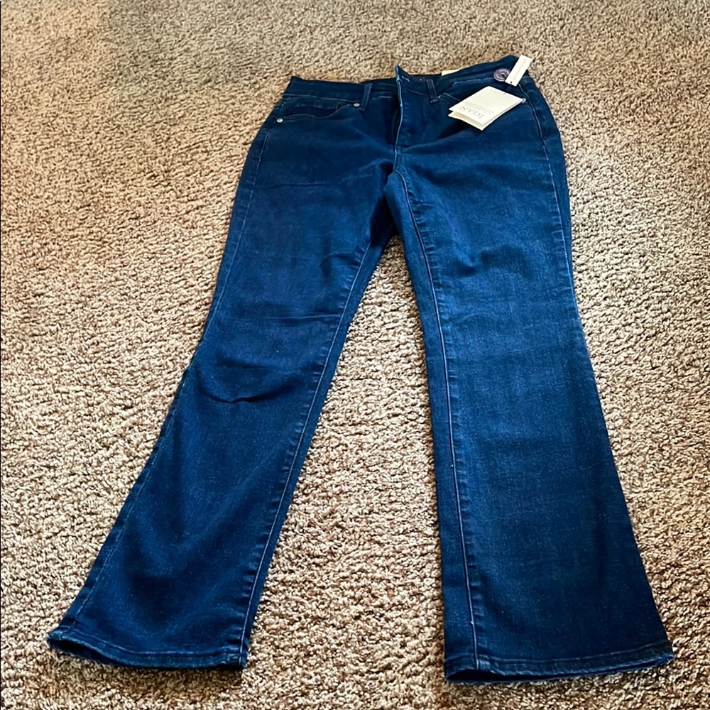 NYDJ Blue Flare Wide Leg Jeans